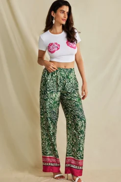 Floral Print Crop T-shirt