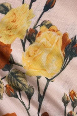 Floral Print Mesh Long Sleeve Bodysuit