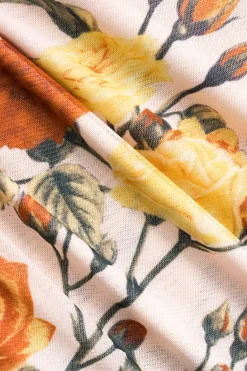 Floral Print Mesh Long Sleeve Bodysuit