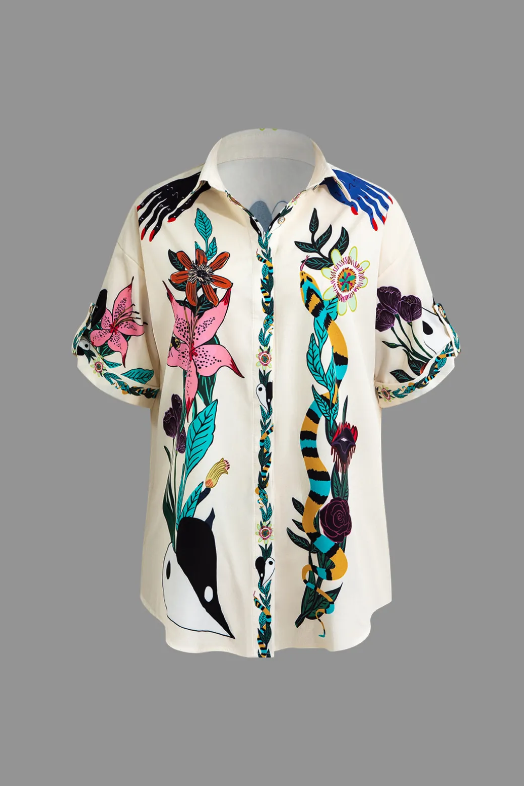 Floral Print Shirt And Pants Set