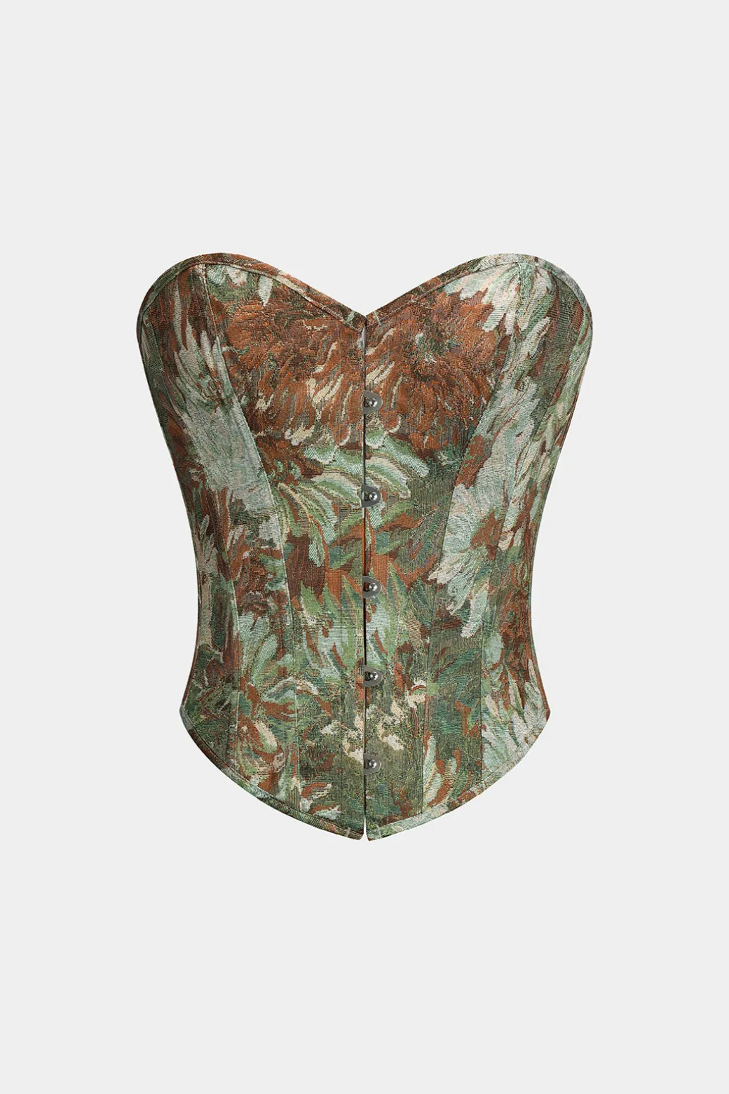 Floral Print Strapless Tie Back Tube Top