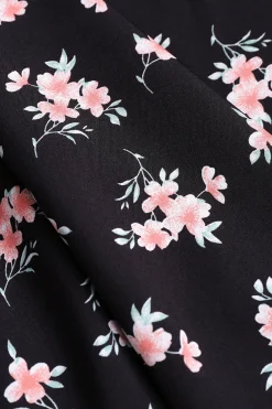 Floral Tie Front Midi Dress