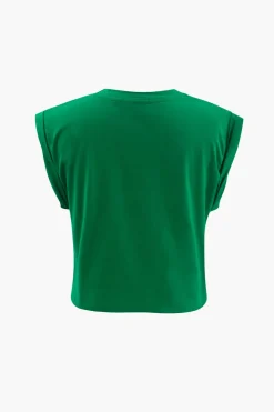 Flower Print Hem Knotted Short Sleeve T-Shirt