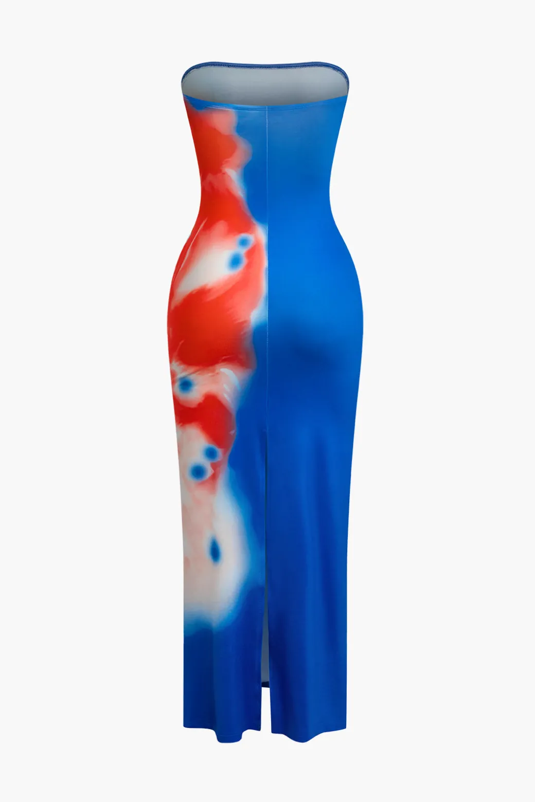 Flower Print Slit Maxi Dress