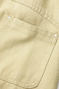 Frayed Waist Rivet Decor Straight Leg Pants
