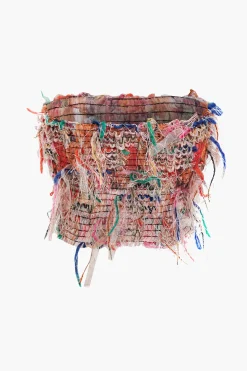 Fringe Mesh Tube Top