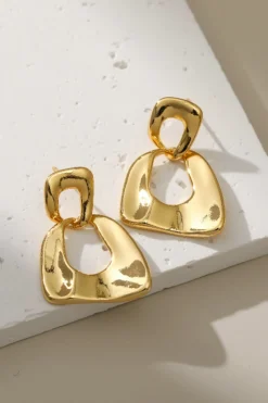 Geometric Design Drop Earrings