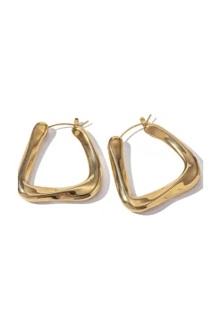 Geometric Design Hoop Earrings