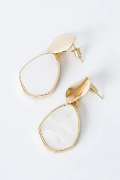 Geometric Pearl Earrings