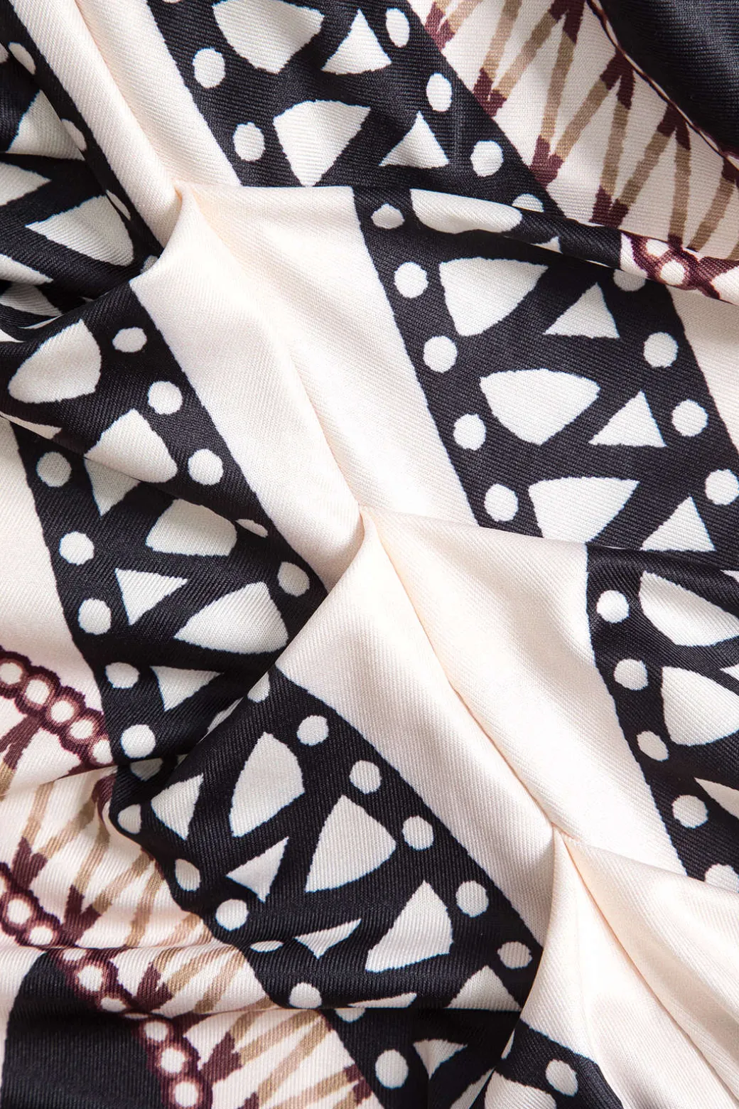 Geometric Print V-Neck Maxi Dress