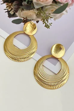Geometric Round Earrings