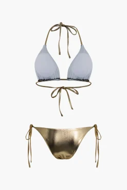 Glimmering Metallic Bikini Set