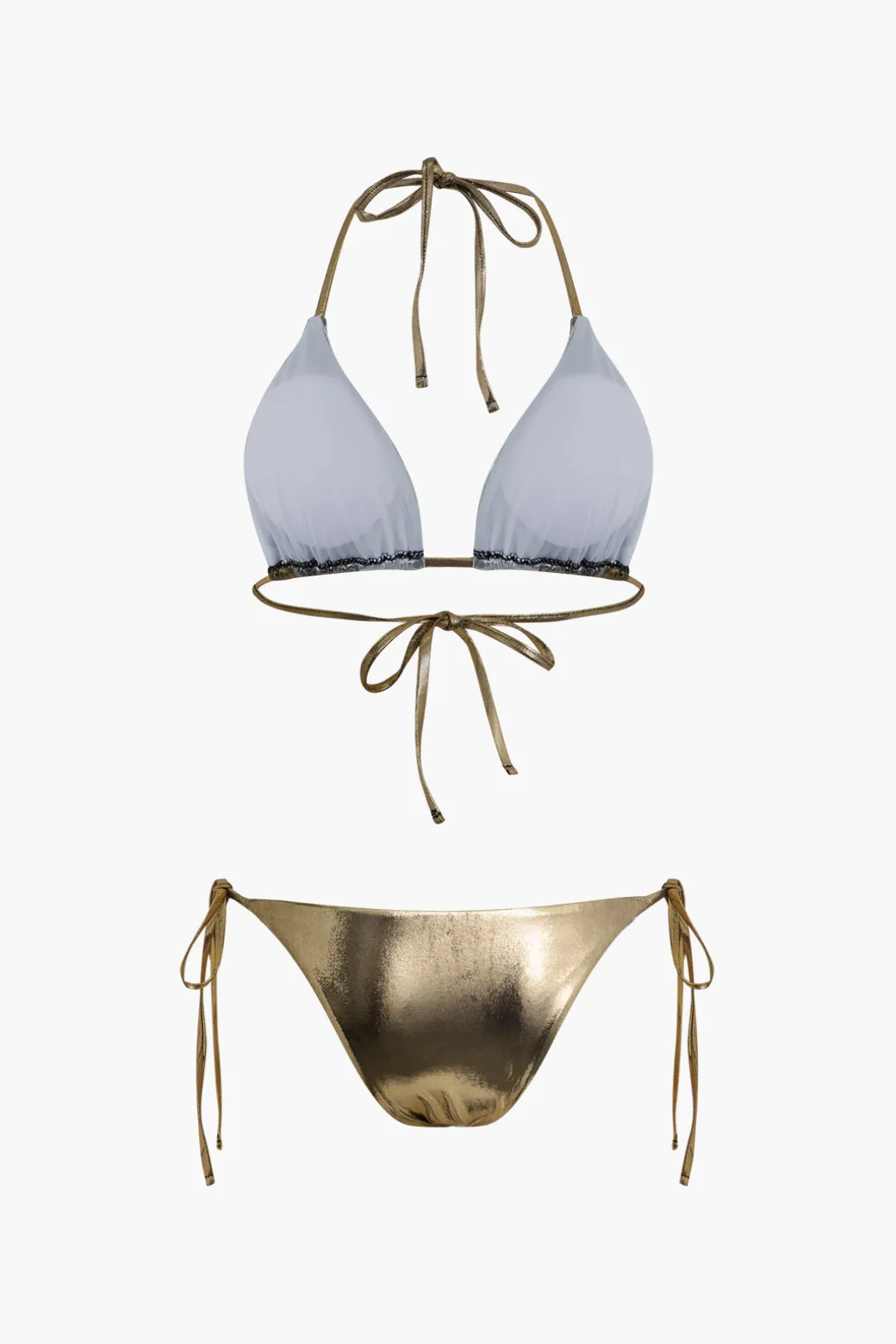 Glimmering Metallic Bikini Set