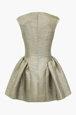 Glitter V-neck Mini Dress
