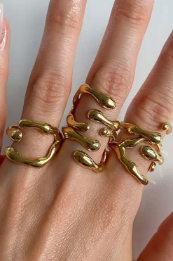 Gold Plated Molten Ring
