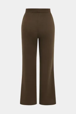 Half Zip Drawstring Wide Leg Pants Set