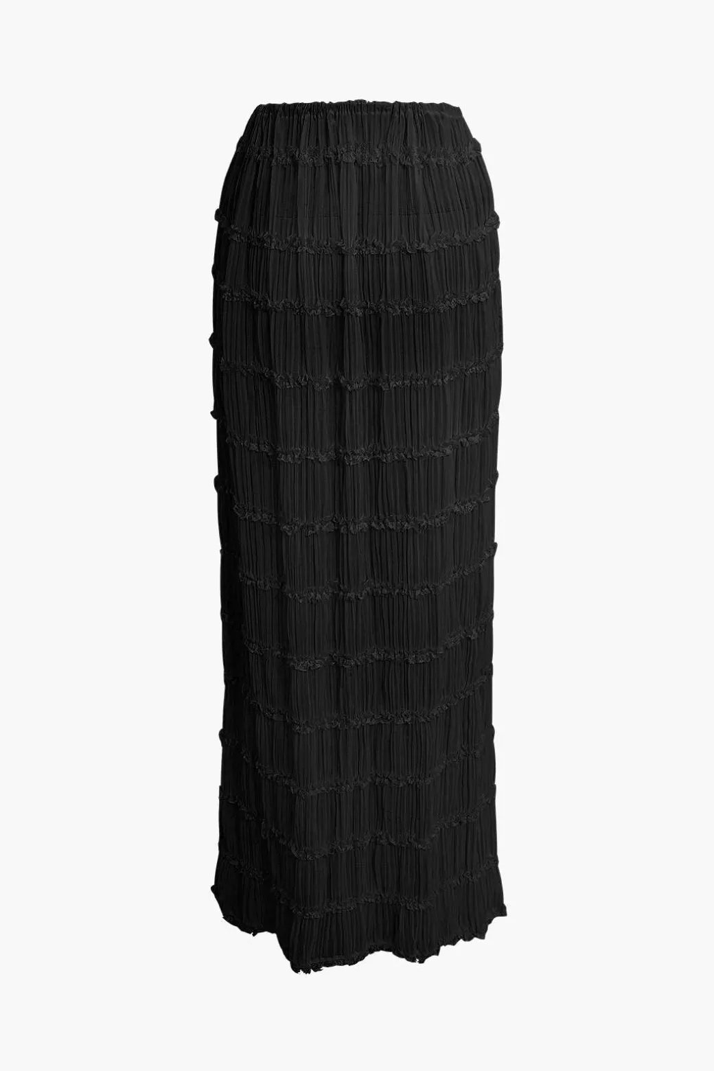 Halter Neck Tie Ruched Backless Ruffle Skirt Set