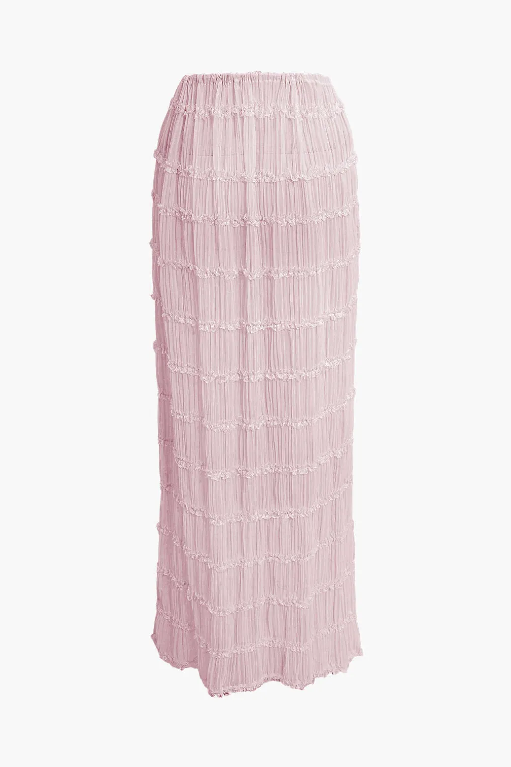 Halter Neck Tie Ruched Backless Ruffle Skirt Set