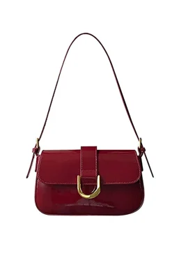 Handheld Horseshoe Buckle Shoulder Bag