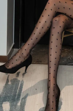 Heart Pattern Tights