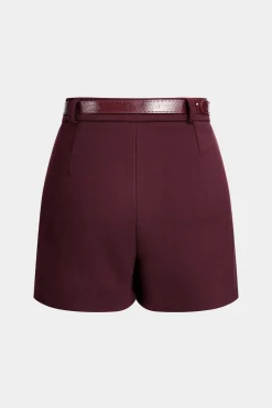 High Waist Belted Shorts