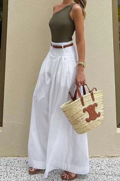 High Waist Wide Leg Trousers