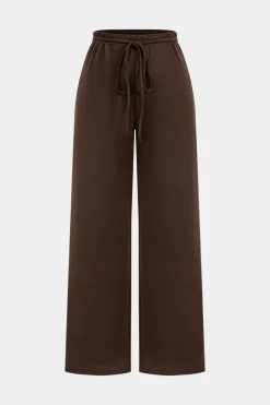 Hooded Ruched Cropped Top And Drawstring Straight Leg Pants Set