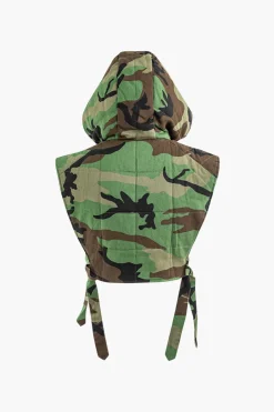 Hooded Tie Vest