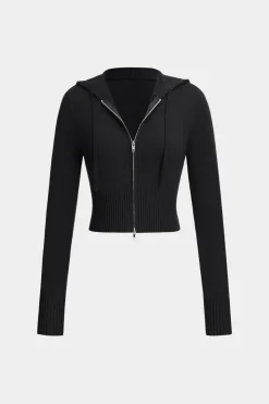 Hooded Zipper Long Sleeve Top And Trousers Set