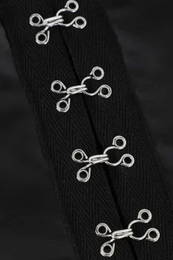 Hook And Eye Faux Leather T-Shirt