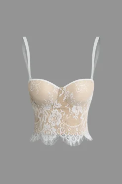 Hook And Eye Lace Bustier Cami Top