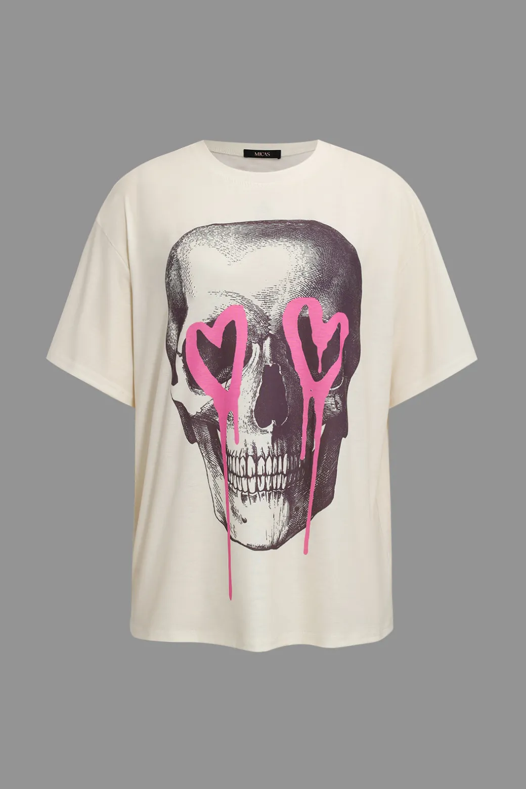 Illusion Pattern Print Round Neck T-Shirt