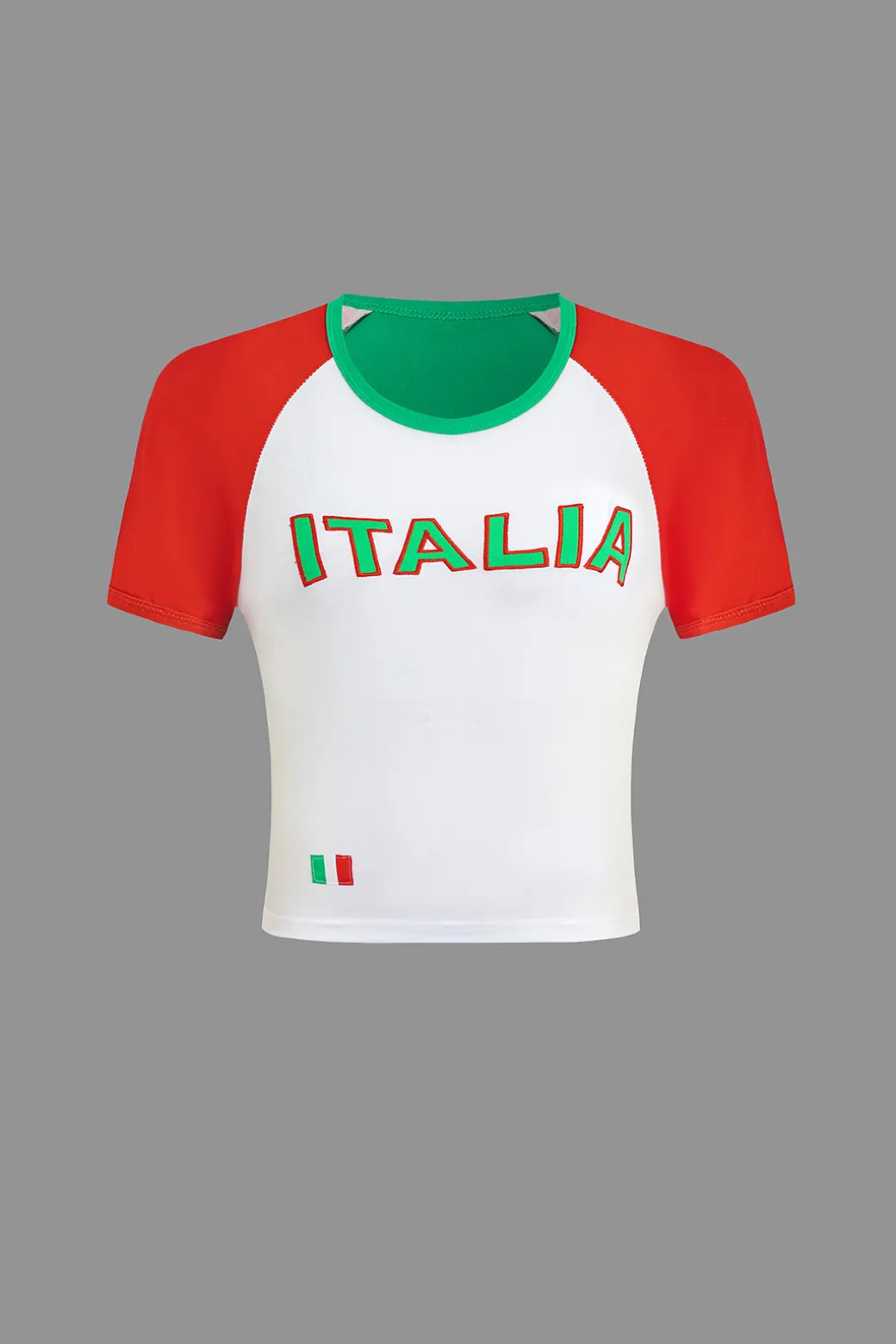 Italia Letter Embroidery T-shirt