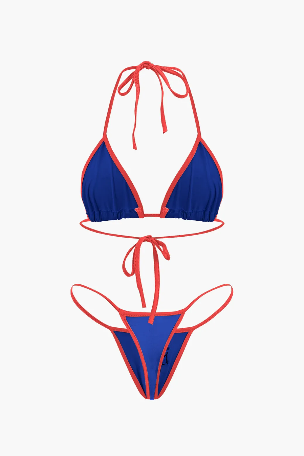 JAMAICA Embroidered Contrast Bikini Set