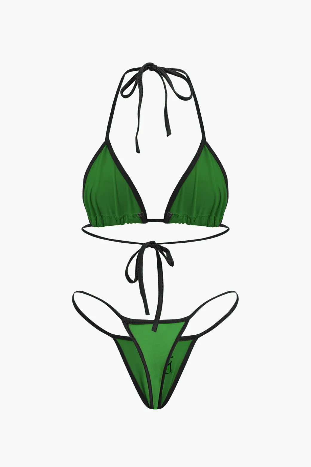 JAMAICA Embroidered Contrast Bikini Set
