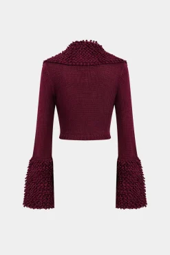 Knit Bell Sleeve Top And Mini Skirt Set