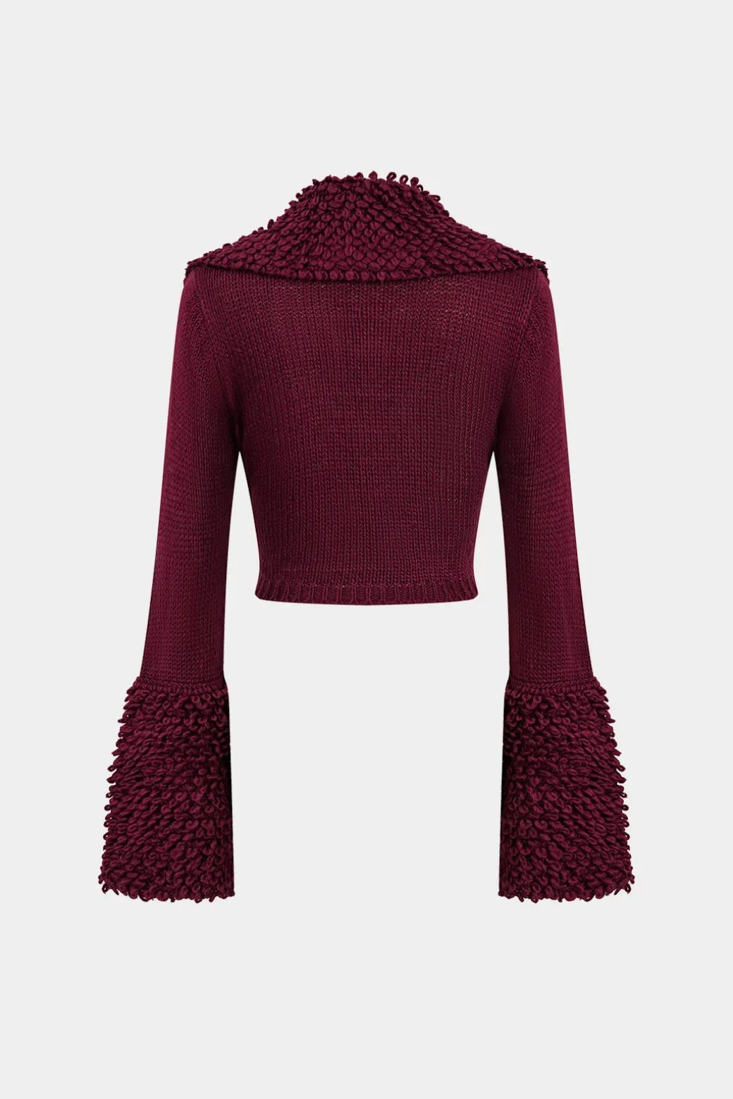 Knit Bell Sleeve Top And Mini Skirt Set