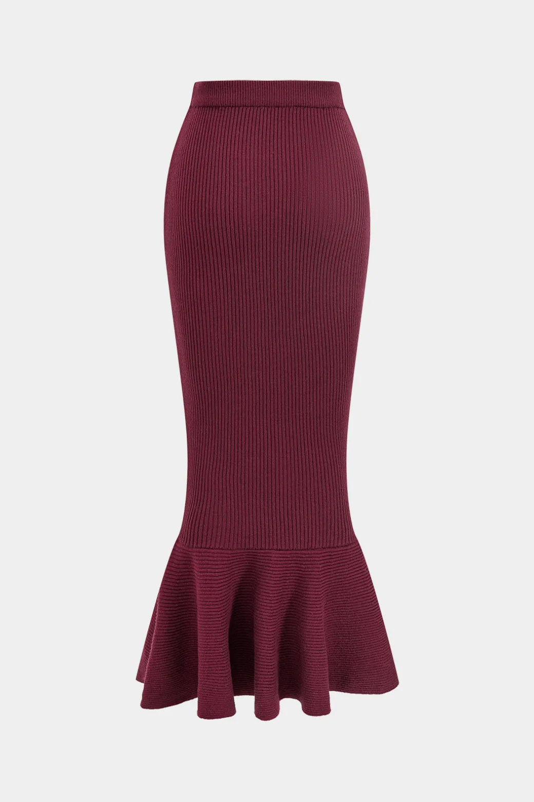 Knit Button Metallic Long-Sleeve Top And Maxi Skirt Set