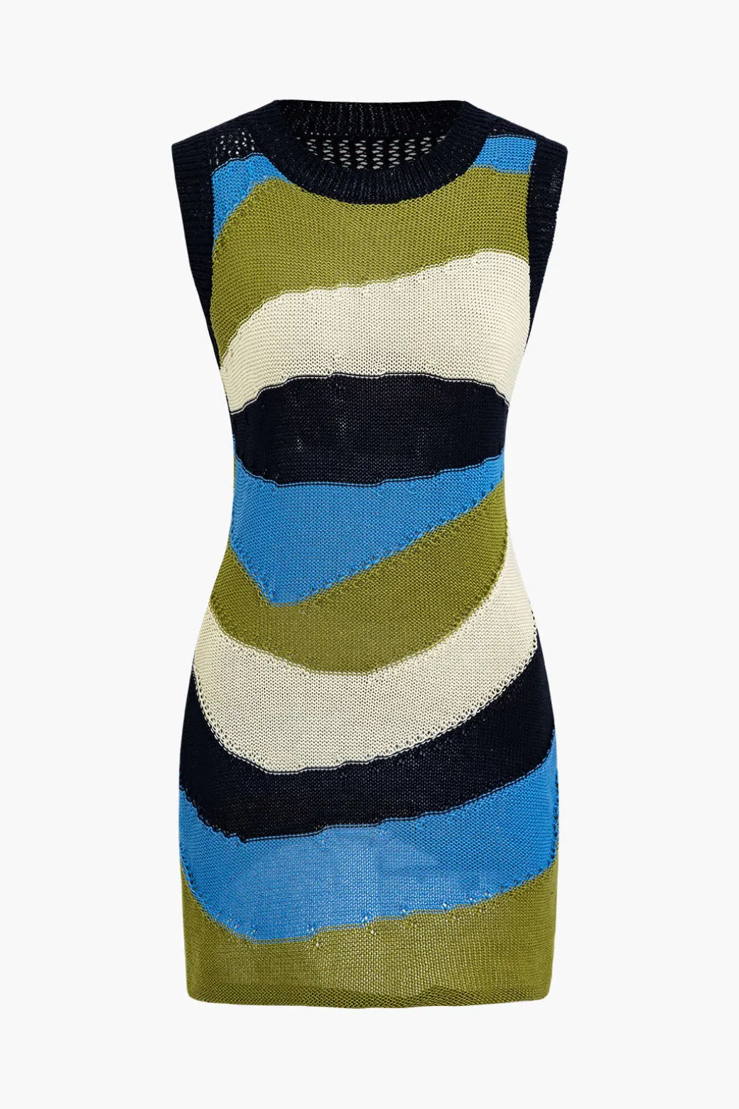 Knit Contrast Tank Mini Dress