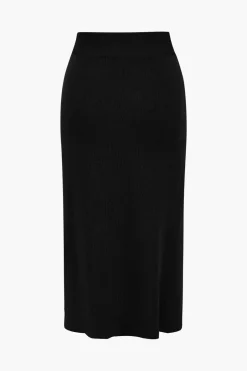 Knit Gigot Sleeve And Skirt Set