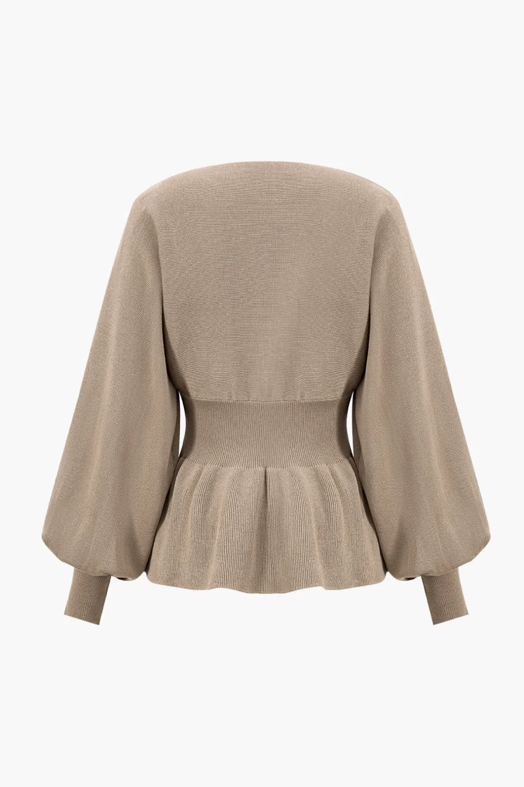 Knit Gigot Sleeve And Skirt Set