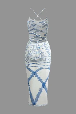 Knit Intertwine Tie Midi Dress