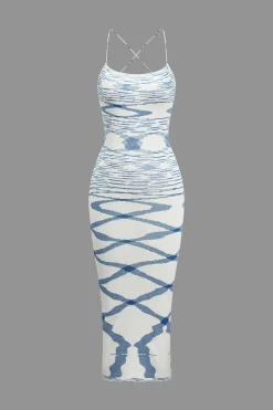 Knit Intertwine Tie Midi Dress