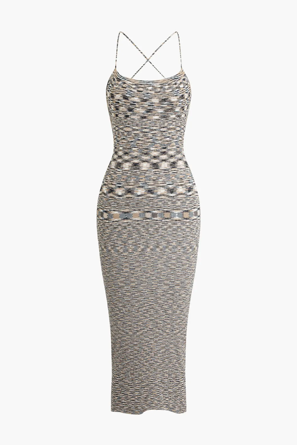 Knit Intertwine Tie Midi Dress