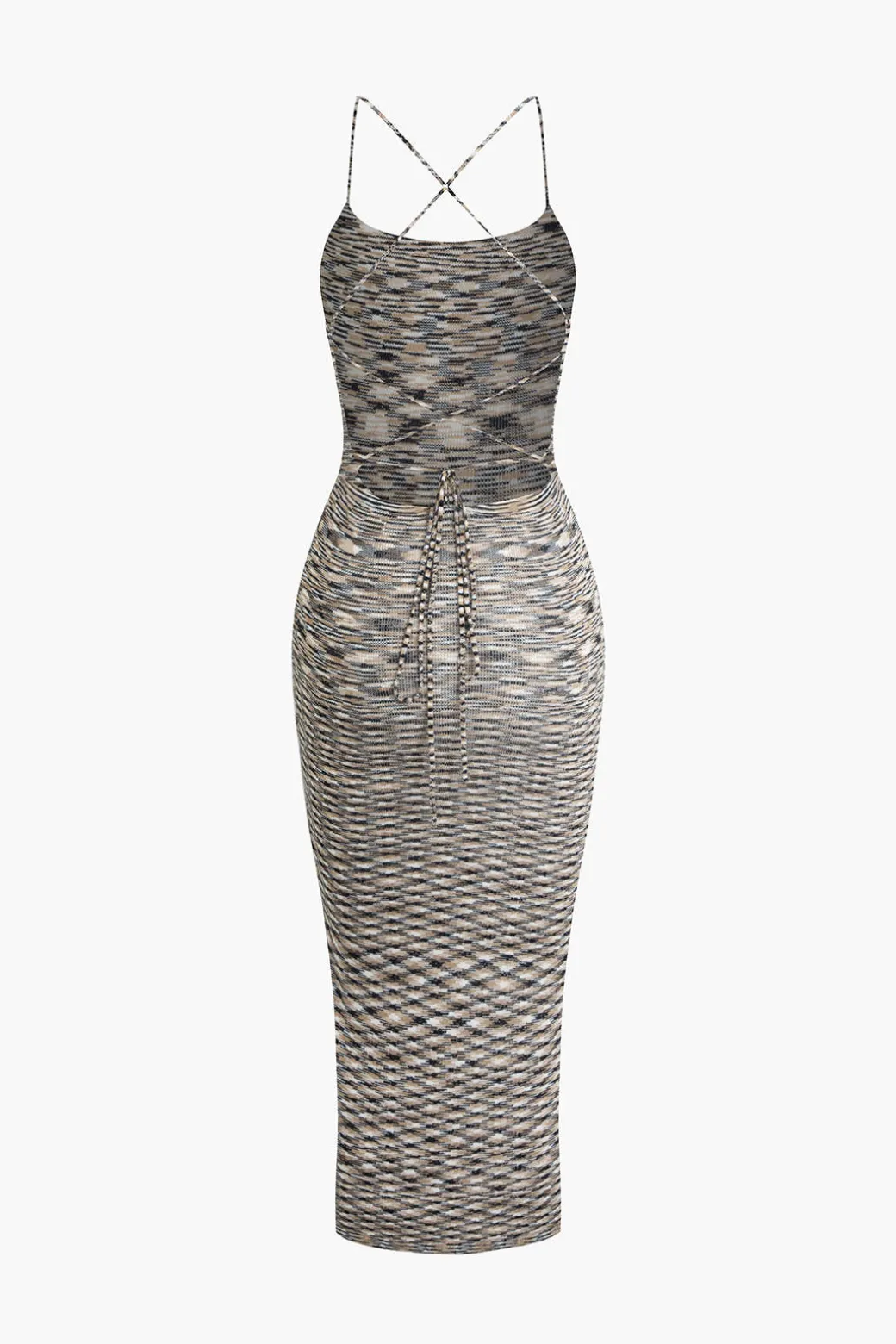 Knit Intertwine Tie Midi Dress
