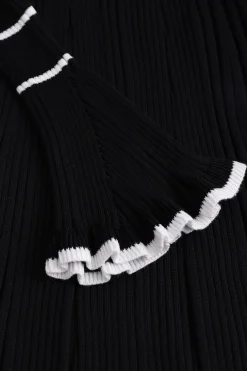 Knit Long Sleeve Button Dress