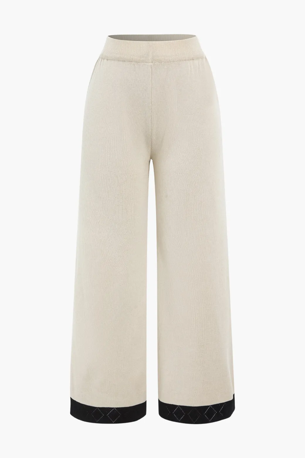 Knit Metallic Button Pocket Top And Pants Set