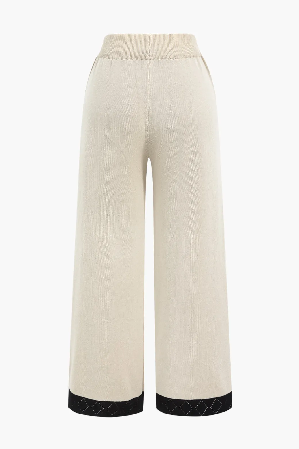 Knit Metallic Button Pocket Top And Pants Set