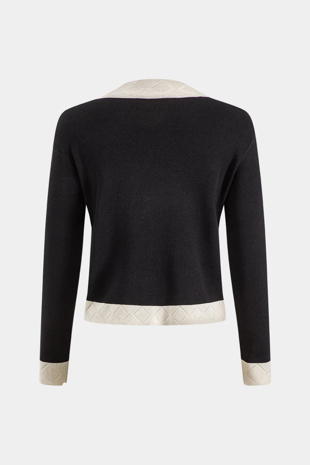Knit Metallic Button Pocket Top And Pants Set