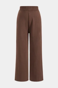 Knit Mock Neck Top And Contrast Top And Pants Set
